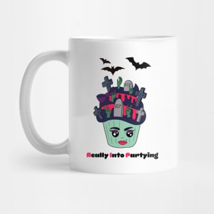 Cute and creepy Halloween RIP cup cake - Really Into Partying Mug